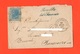 Regno Busta Vuota 20 Centesimi Azzurro Partita Da Torella Del Sannio - Castropignano Vs Sansevero Foggia 1877 - Storia Postale