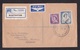 New Zealand: Registered Airmail Cover To UK 1956, 2 Stamps, Air Label Via NAC Airlines, R-label Masterton (minor Damage) - Storia Postale