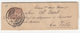 Egypt, Fratelli Bassano Alesssandria Newpaper Wrapper Postal Stationery Travelled 1891? B190401 - 1866-1914 Khédivat D'Égypte