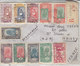 Nombreux Timbres Sur Recommandé De Djibouti Pour Nancy ,1937 ,2 Scans - Lettres & Documents