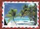 Illustrierter Umschlag Strand, Luftpost, MiF Tupai-Atoll U.a., Tahiti Nach Auckland 1983 (71713) - Briefe U. Dokumente