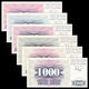 BOSNIA HERZEGOVINA - 10+25+50+100+500+1.000 Dinara 01.07.1992 UNC P.10+11+12+13+14+15 - Bosnia And Herzegovina