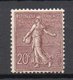 - FRANCE N° 131 Neuf ** - 20 C. Brun-lilas Type Semeuse Lignée 1903 - Cote 190 EUR - - 1903-60 Sower - Ligned