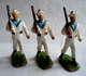 FIGURINE BEFFOID WWI SOLDAT ARMEES MODERNES LOT 3 MARINS AU DEFILE Blanc Déffectueux- MARIN SOLDAT - Autres & Non Classés