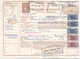 ITALIEN BULLETIN 1962 - 5 Fach Frankierte Paketkarte (2x20+3x100 L) Gel.Gavorrano - Bruxelles - Paketmarken