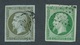 N-407: FRANCE: Lot  "NAPOLEON " Avec N°11/12 Obl - 1853-1860 Napoléon III.