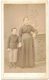 PHOTO CDV PORTRAIT BROMURE PHOTOGRAPHE VIDALAT à NARBONNE Enfant - Femme Robe à Crinoline  A IDENTIFIER LOCALISER - Anciennes (Av. 1900)