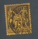 FRANCE - N°YT 99 OBLITERE - COTE YT : 50€ - 1890 - 1876-1898 Sage (Type II)