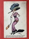 1912 - Illustrateur NAILLOD - 1er AVRIL - FEMME GRAND CHAPEAU BOURSE POISSON - GROTE HOED - HANDTAS VORM VAN EEN VIS - Naillod