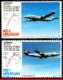 Ref. UR-1126-27 URUGUAY 1982 - PLANES, AVIATION, LUFTHANSA’S URUGUAY, GERMANY FLIGHT, 25TH ANNIV., MNH,2V Sc# 1126-1127 - Airplanes