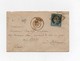 Petite Enveloppe Timbrée Timbre Bleu 25 C Vichy à Orléans à Mr Bailly Professeur - 1849-1876: Période Classique