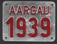 Velonummer Aargau AG 39 - Plaques D'immatriculation