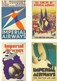 4 POSTCARDS IMPERIAL AIRWAYS ADVERTISING - Advertising