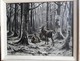 Tableau SOIE TISSEE - ROSA BONHEUR -  CERFS DANS LE SOUS-BOIS  Fin XIXe -SOIRIE N.F. NEYRET FRERES St ETIENNE  25 X 31 - Tappeti & Tappezzeria