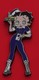 Modern Enamel Pin Badge Betty Boop Character Blue Outfit Food Tray Waiter - Celebrities