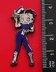 Modern Enamel Pin Badge Betty Boop Character Blue Outfit Food Tray Waiter - Celebrities