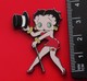 Modern Enamel Pin Badge Betty Boop Character Red Dress Outfit Top Hat Stick - Celebrities