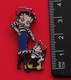 Modern Enamel Pin Badge Betty Boop Character Blue Skirt Stripey Top - Celebrities