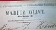 IMPRIMERIE-LITO-TYPO-OLIVE-HERITIER-MARSEILLE Facture Entête Document Commercial Envoice-BILL OF LADING-Manuscrit-FISCAL - 1800 – 1899