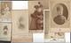 EUGENIE  DOCHE 1821 - 1900  , 6 Photographies ( 4 Cabinet - 2 Cdv ) Envoi Autographe - Antiche (ante 1900)