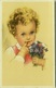 CHRISTIAN PAHL  1940s POSTCARD - GIRL & FLOWERS - N.0313/3  (BG159) - Autres & Non Classés