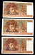 3 Billets De 10 Francs Berlioz 1976 -1977-1978 - 10 F 1972-1978 ''Berlioz''