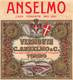0337 "VERMOUTH SEMI SECCO - C. ANSELMO & C. - TORINO" ETICH. ORIG. - LABEL WITH TRAIN - Other & Unclassified