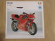 DUCATI 916 Strada Italie Italia 1994  Moto Fiche Descriptive Motocyclette Motos Motorcycle Motocyclette - Sonstige & Ohne Zuordnung