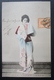 Japon  Femme  Kimono Cpa Timbrée Imperial Japanese Post - Other & Unclassified