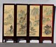 Delcampe - Petit Paravent Décoratif Peinture Sur Soie Chinoise - Décor D'oiseaux Et De Fleurs - Arte Asiatica