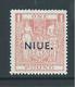 Niue 1941 Overprint On NZ Arms 1 Pound Pale Pink MLH - Niue