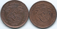 Belgium - Leopold II -  2 Centimes - 1870 - KM35.1 (French) & 1902 - KM36 (Dutch) - 2 Cents