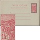 Madagascar 1920. Carte Postale, Entier Officiel. Chaise à Porteurs Dans Les Plantations. Locomotive à Vapeur, Tunnel - Agriculture