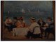 HUILE SUR TOILE URBAIN HUCHET 1930 LE DEJEUNER EN BORD DE MER - Oils