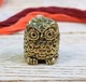 Thimble WISE OWL Bird Solid Brass Metal Russian Souvenir Collection - Ditali Da Cucito