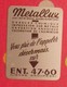 Plaque Métal Publicitaire Calendrier 1955. Métallux. Gravure Chimique Impression Sur Métaux - Autres & Non Classés