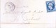 FRANCE : FOLDER LETTER WITH CONTENT : YEAR 1857 : DIAMOND DOT / GEM CANCELLATION : POSTED FROM PIERRELATTE - 1876-1898 Sage (Type II)