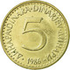 Monnaie, Yougoslavie, 5 Dinara, 1986, TTB+, Nickel-brass, KM:88 - Yougoslavie