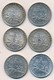 I105-3 - Monnaie 2 Francs Argent - Lot De 6 Pièces - 2 X 1917 - 4 X 1918 - Autres & Non Classés