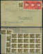 HERÉD 1945.03. Dekoratív, 29 Bélyeges Infla Levél, Kisegítő Bélyegzéssel Budapestre Küldve  /  Decorative 29 Stamp Infl. - Covers & Documents