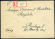 KATYMÁR 1915.07. Ajánlott Inflációs Levél, Lila Bélyegzéssel Budapestre Küldve  /  Reg. Infl. Letter Purple Pmk To Budap - Lettres & Documents