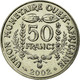 Monnaie, West African States, 50 Francs, 2002, Paris, SUP, Copper-nickel, KM:6 - Côte-d'Ivoire