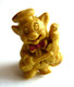 FIGURINE PUBLICITAIRE ESSO 1971 - En Gomme Ou Mousse De Plastique - DISNEY 3 PETITS COCHON - NIF NIF Jaune Type Glups - Disney