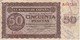 BILLETE DE BURGOS DE 50 PTAS DEL 21/11/1936 SERIE R  (BANKNOTE) - 50 Pesetas