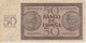 BILLETE DE BURGOS DE 50 PTAS DEL 21/11/1936 SERIE R  (BANKNOTE) - 50 Pesetas