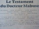 1934 Gembloux Programme Cinéma Agora Testament Docteur Mabuse Fritz Lang Film Cinématographie - Gembloux