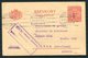 1916 Sweden Censor Brevkort Stationery Postcard Stockholm - Prisoner Of War, Omsk Siberia Russia. French POW Akmolinsk - Covers & Documents