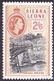 SIERRA LEONE 1956 2/6 Black & Chestnut SG219 MH - Sierra Leona (...-1960)