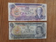 Lot De 2 Billets Canadiens - Canada