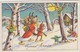 Illustrateur JUB Carte Bonne Année ( Loup Pere Noel Chaperon Rouge Champignons ... ) - Autres & Non Classés